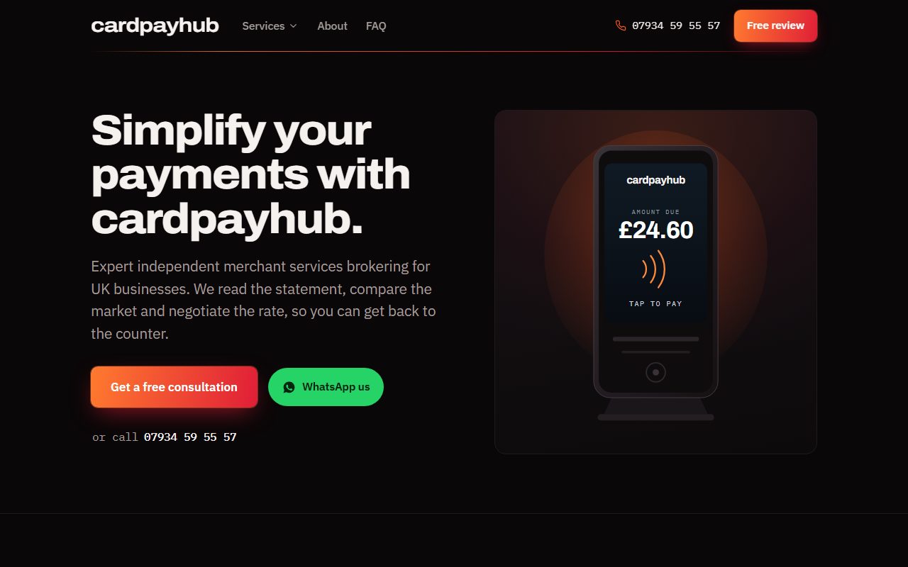 The CardPayHub website